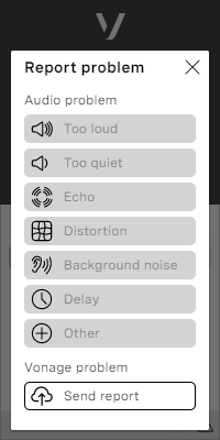 Audio problem buttons unavailable