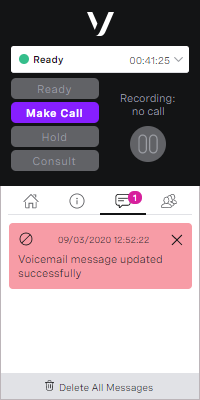 Upload voice message success